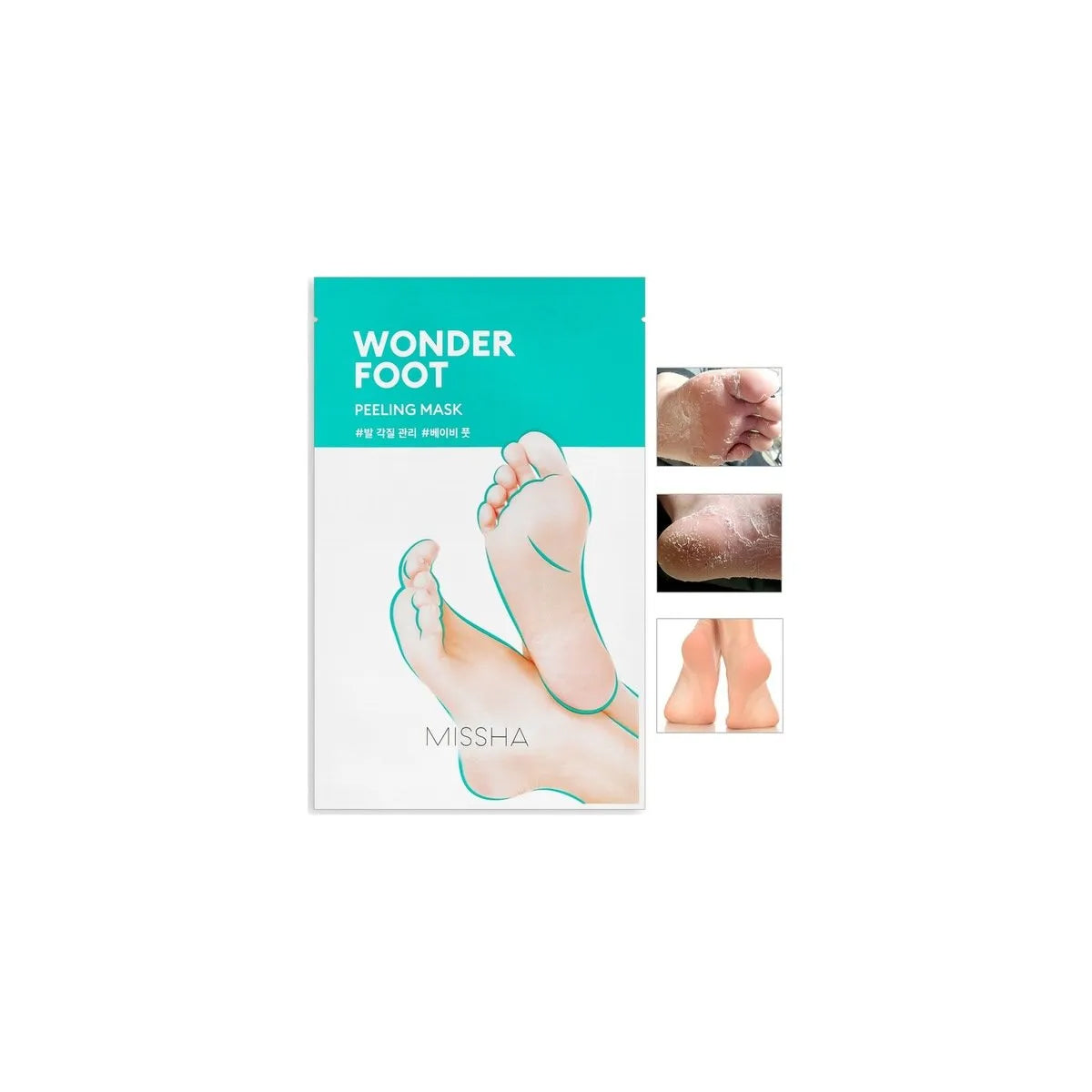 ölü derileri ayıklayan ayak maskesi, ön yüzü