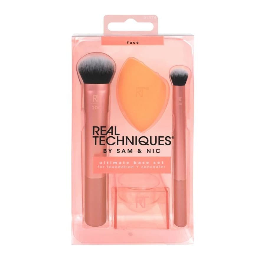 Real Tecniques Fondöten Fırçası + Concealer + Mucize Makyaj Süngeri - Ultimate Base Set