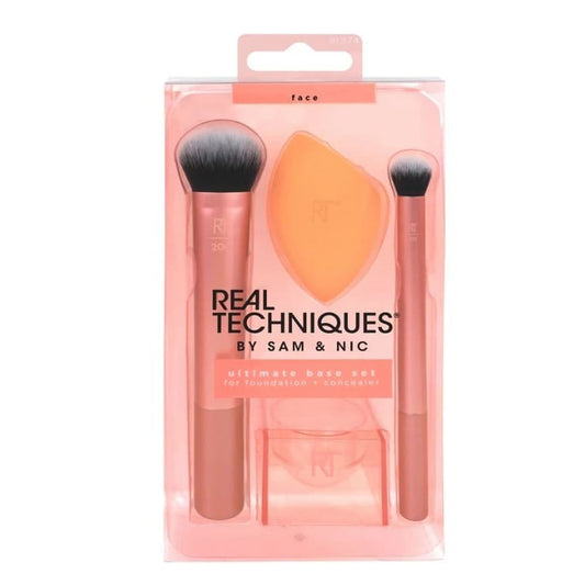 Real Tecniques Fondöten Fırçası + Concealer + Mucize Makyaj Süngeri - Ultimate Base Set