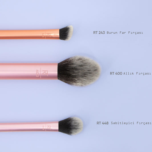 Real Techniques Yüz için Temel Makyaj Fırça Seti - Face Essentials Brush Set