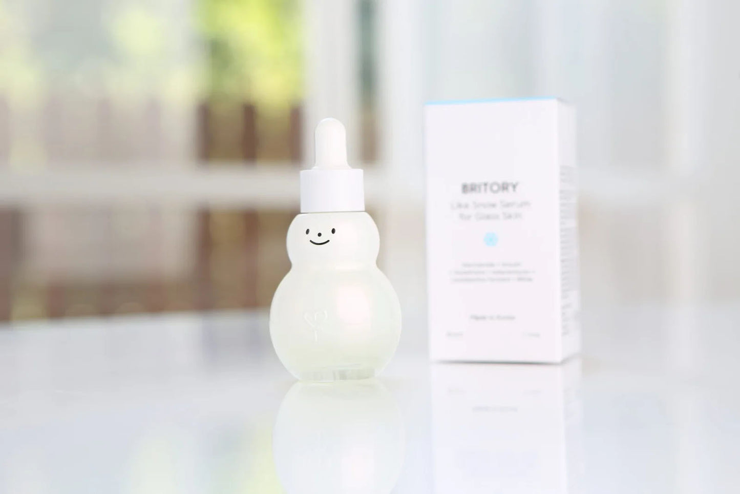 Korenin Cam Cilt Serumu Cildi Aydınlatır, Yoğun Nemlendirir, Yatıştırır ve Niacinamide etkili - Britory Snowman Serum